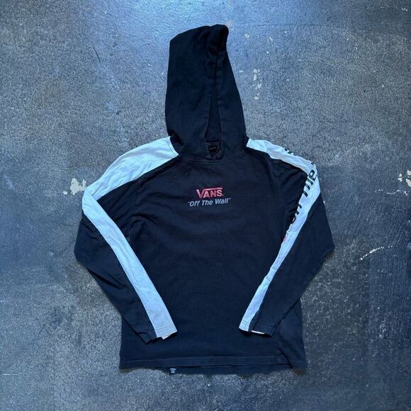 Vans Off The Wall Kids Lightweight Shirt Hoodie Size Medium 100% Cotton Used - Picture 1 of 11